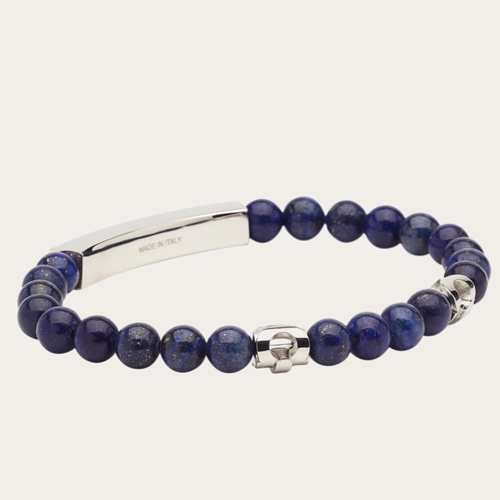 NIB Salvatore Ferragamo Lapis Lazuli Bracelet - Picture 7 of 8